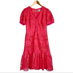 Antonio Melani George Cayenne Lace A-Line Dress